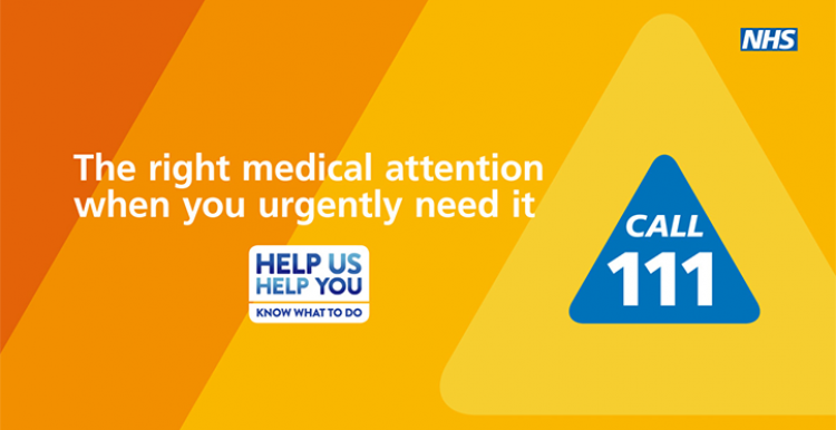 The right medical attention when you urgently need it Call 111 banner