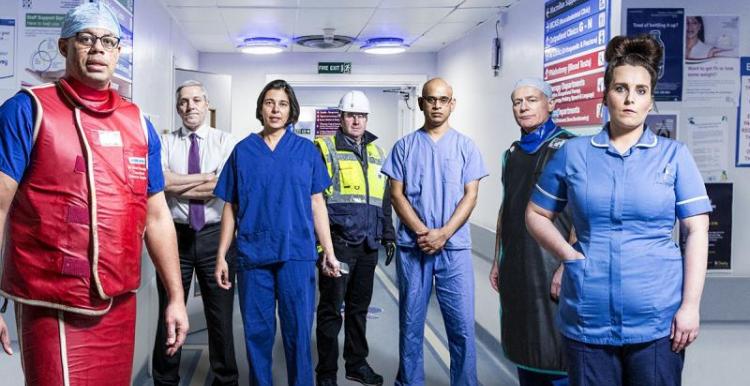 image of some of the staff featured in BBC Two documentary Hospital