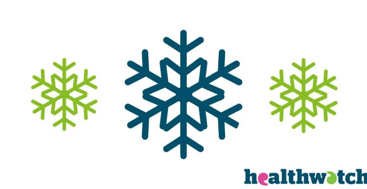 Three Snowflakes and the Healthwatch logo