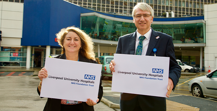 Sue Musson, chair and Steve Warburton, Chief Executive of Liverpool University Hospitals NHS Trust