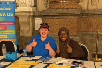 Staff and volunteers at event