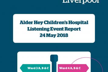 Front cover of Alder Hey report