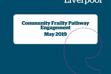 Image of front cover of community frailty pathway engagement report