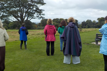 Group taking part in Qi Gong run by Growing Sudley