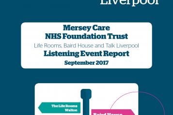 Image of the front cover of Mersey Care report