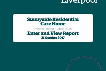 Image of front cover of Sunnyside Care Home Enter and View Report