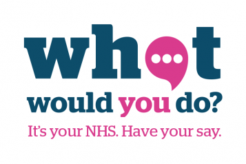 what would you do logo with text: What would you do? It's your NHS. Have your say.