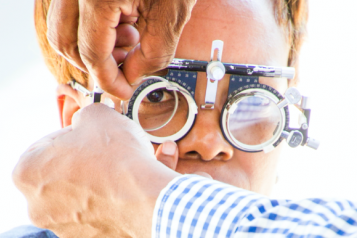 Image of a woman having an eye test