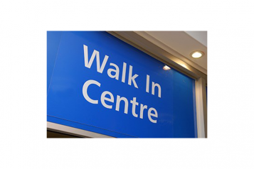 Image of walk-in centre signage