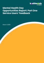 Front cover of Mental Health Day Opportunities report